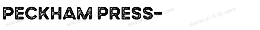 Peckham Press字体转换